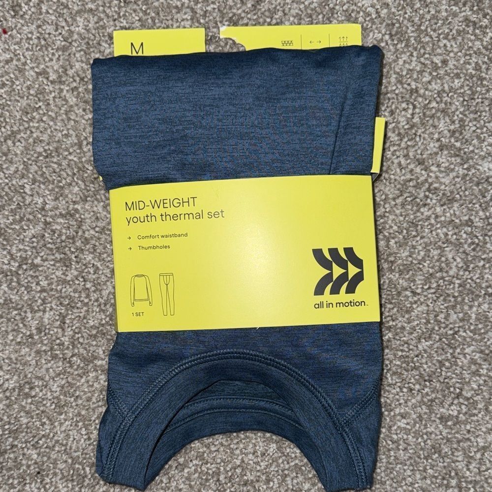 All in Motion Men's Mid-Weight Navy Thermal Set